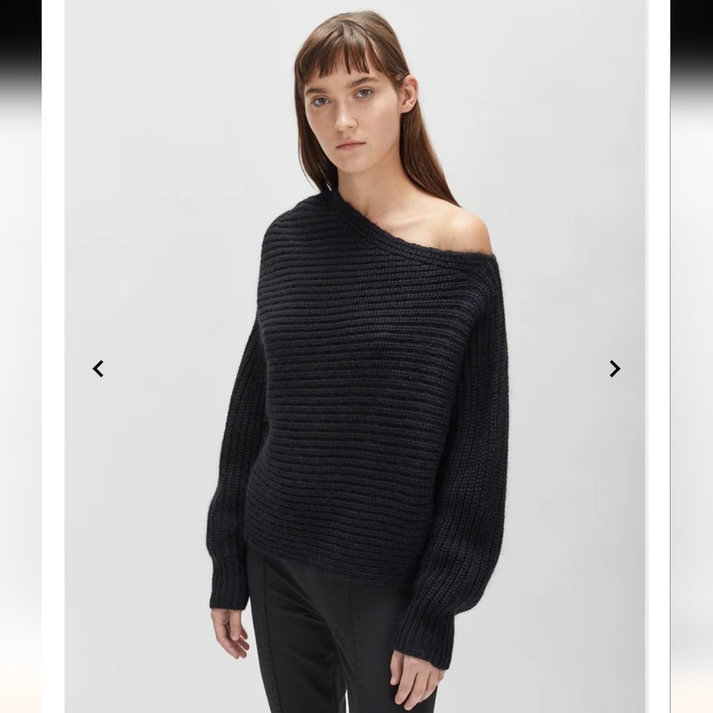 T by Alexander Wang Chunky Mohair Asymmetrical Sweater Size XS